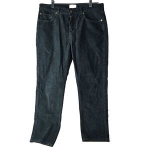 SID MASHBURN Mens W34 Gray Slim Fit Straight Leg 5 Pocket‎ Cord Pants Button Fly